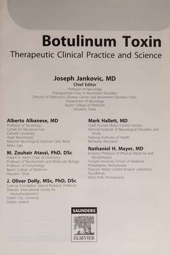 Botulinum Toxin Therapeutic Clinical Practice and Science