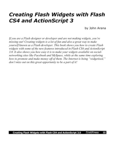 Creating Flash Widgets with Flash CS4 and ActionScript 3.0