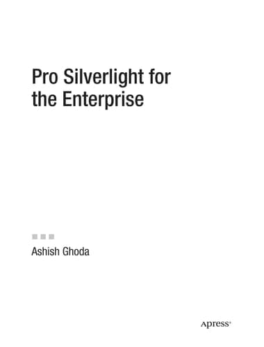 Pro Silverlight for the Enterprise