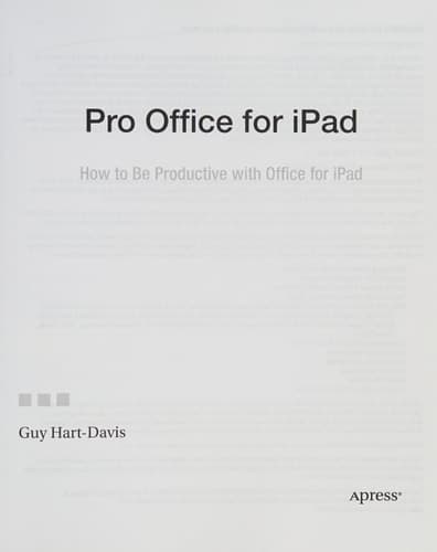 Pro Office for iPad How to Be Productive with Office for iPad