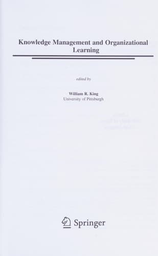Knowledge Management and Organizational Learning