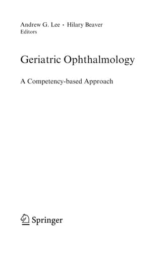 Geriatric Ophthalmology A Competency-based Approach