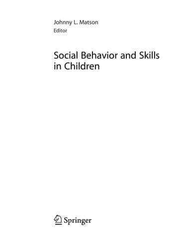 Social Behavior and Skills in Children