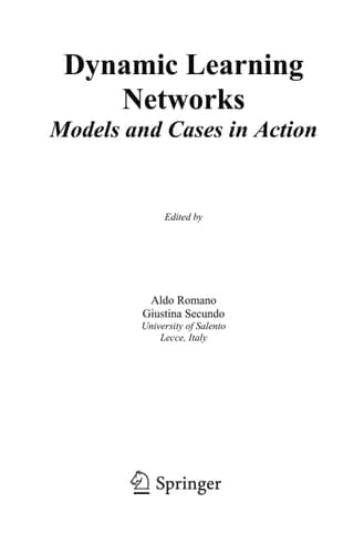 Dynamic Learning Networks Models and Cases in Action
