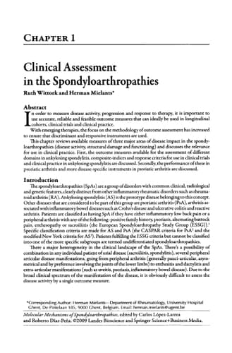 Molecular Mechanisms of Spondyloarthropathies