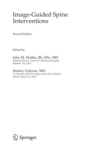 Image-Guided Spine Interventions