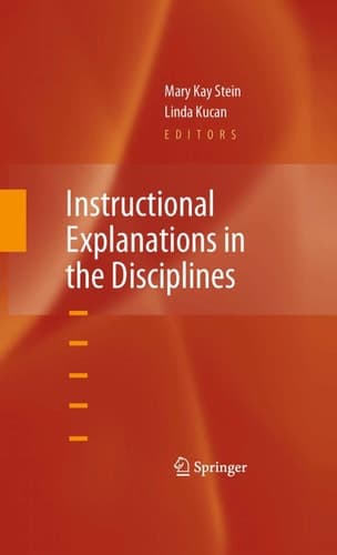 Instructional Explanations in the Disciplines