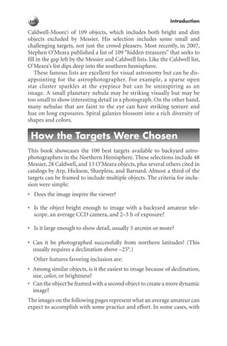 The 100 Best Astrophotography Targets A Monthly Guide for CCD Imaging with Amateur Telescopes