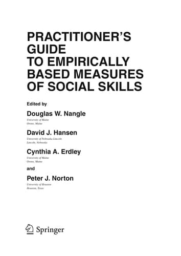 Practitioner's Guide to Empirically Based Measures of Social Skills