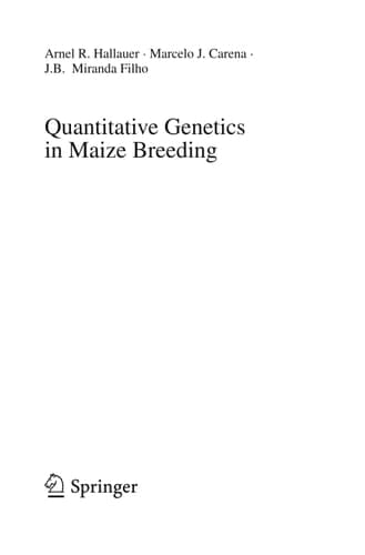 Quantitative Genetics in Maize Breeding
