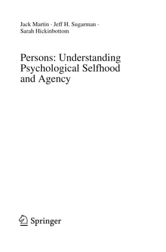 Persons: Understanding Psychological Selfhood and Agency