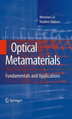 Optical Metamaterials Fundamentals and Applications