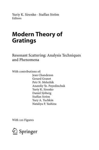 Modern Theory of Gratings Resonant Scattering: Analysis Techniques and Phenomena