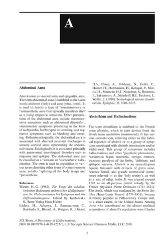 A Dictionary of Hallucinations