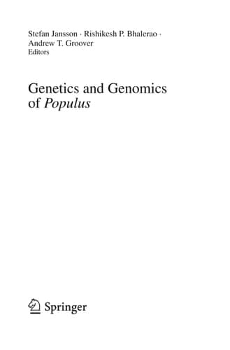 Genetics and Genomics of Populus