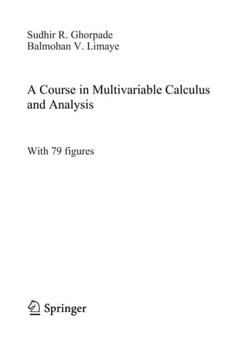 A Course in Multivariable Calculus and Analysis