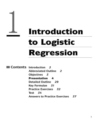 Logistic Regression A Self-Learning Text