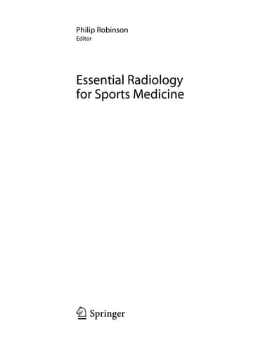 Essential Radiology for Sports Medicine