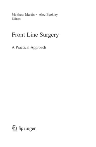 Front Line Surgery A Practical Approach