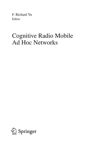 Cognitive Radio Mobile Ad Hoc Networks