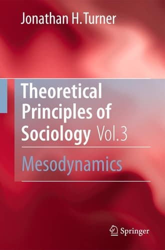 Theoretical Principles of Sociology, Volume 3 Mesodynamics