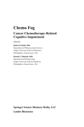 Chemo Fog Cancer Chemotherapy-Related Cognitive Impairment