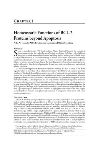 BCL‐2 Protein Family Essential Regulators of Cell Death