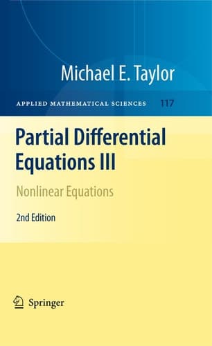 Partial Differential Equations III Nonlinear Equations