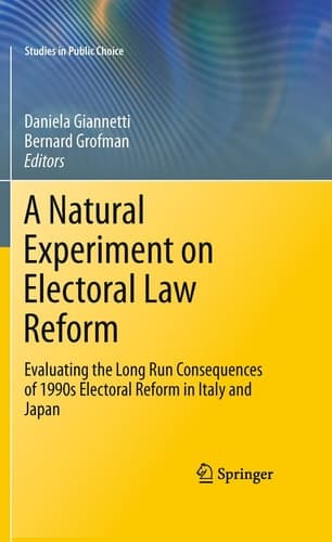 A Natural Experiment on Electoral Law Reform Evaluating the Long Run Consequences of 1990s Electoral Reform in Italy and Japan