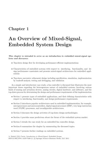 Introduction to Mixed-Signal, Embedded Design