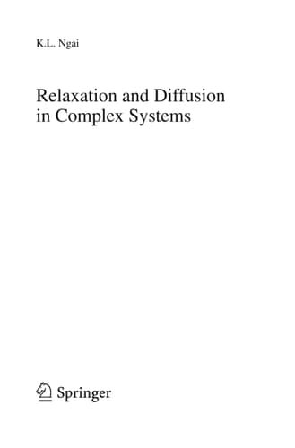 Relaxation and Diffusion in Complex Systems
