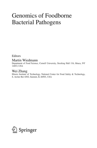Genomics of Foodborne Bacterial Pathogens