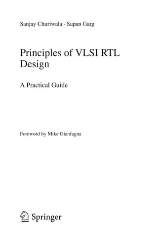Principles of VLSI RTL Design A Practical Guide