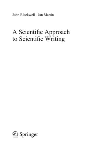 A Scientific Approach to Scientific Writing