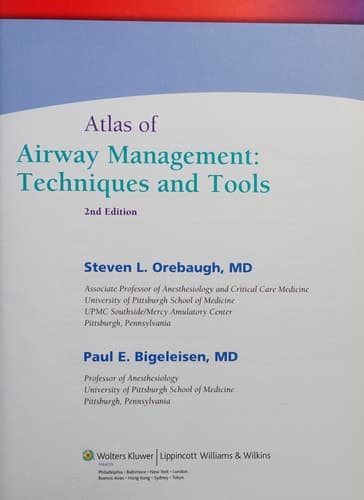 Atlas of Airway Management Techniques and Tools
