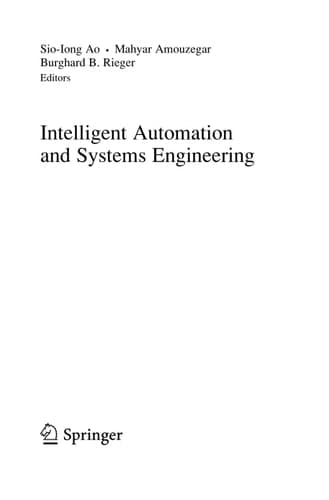 Intelligent Automation and Systems Engineering