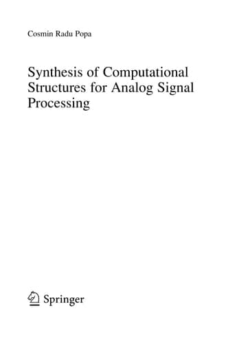 Synthesis of Computational Structures for Analog Signal Processing