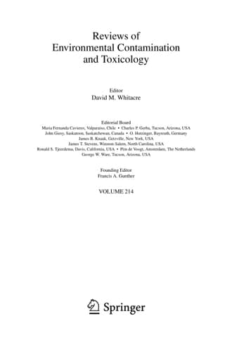 Reviews of Environmental Contamination and Toxicology
