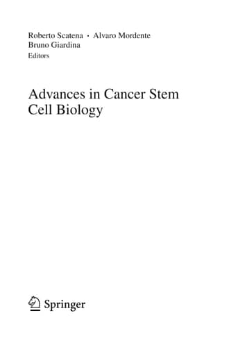 Advances in Cancer Stem Cell Biology