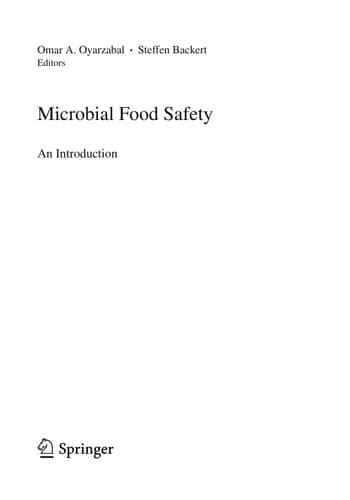 Microbial Food Safety An Introduction