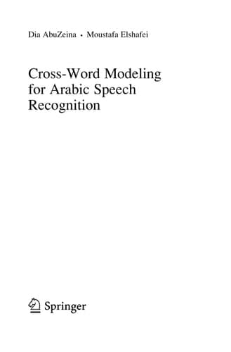 Cross-Word Modeling for Arabic Speech Recognition