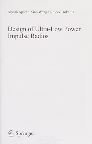 Design of Ultra-Low Power Impulse Radios