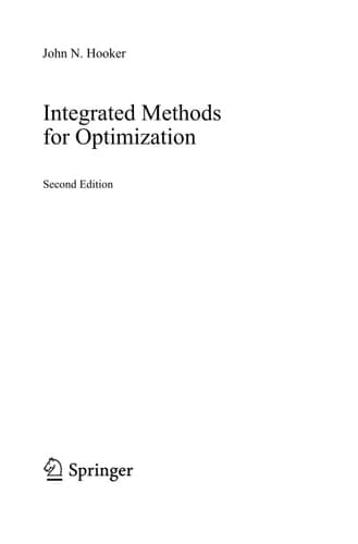Integrated Methods for Optimization