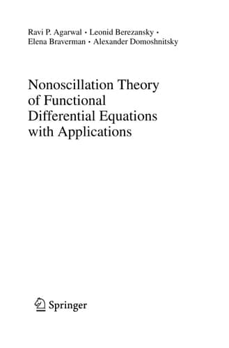 Nonoscillation Theory of Functional Differential Equations with Applications