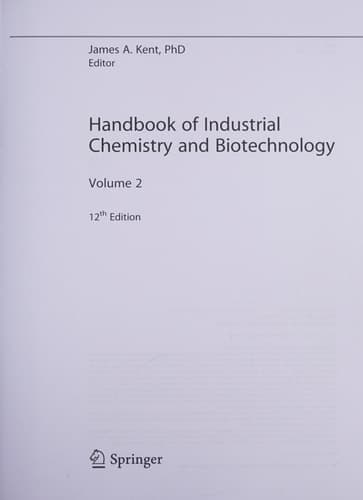 Handbook of Industrial Chemistry and Biotechnology