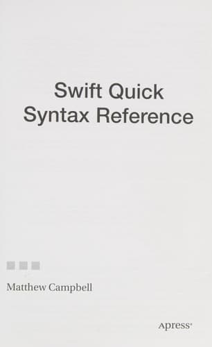 Swift Quick Syntax Reference