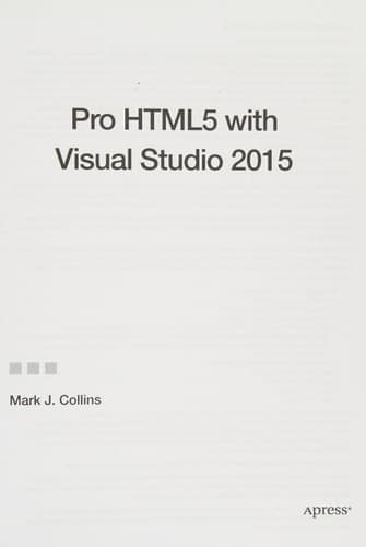 Pro HTML5 with Visual Studio 2015