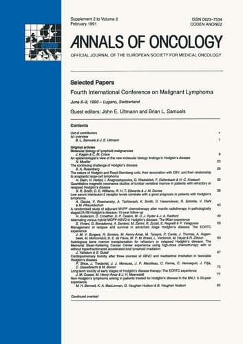 Annals of Oncology Official Journal of the European Society for Medical Oncology