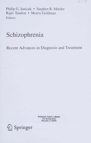 Schizophrenia Recent Advances in Diagnosis and Treatment