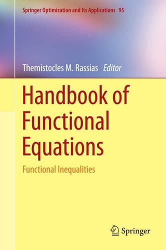 Handbook of Functional Equations Functional Inequalities